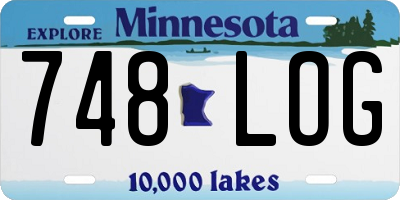 MN license plate 748LOG