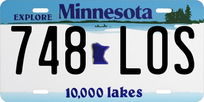 MN license plate 748LOS