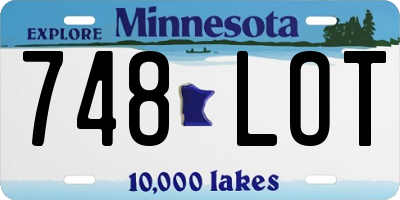 MN license plate 748LOT