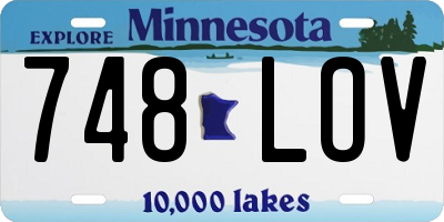 MN license plate 748LOV