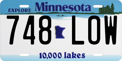 MN license plate 748LOW
