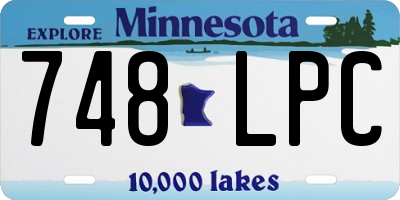 MN license plate 748LPC