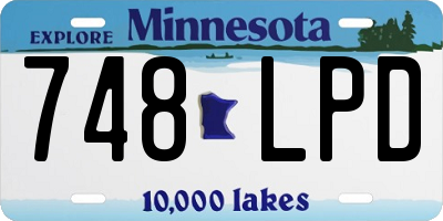 MN license plate 748LPD