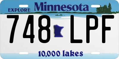 MN license plate 748LPF