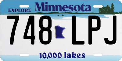 MN license plate 748LPJ