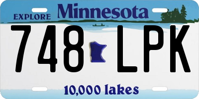 MN license plate 748LPK
