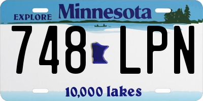 MN license plate 748LPN