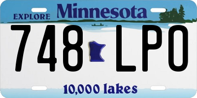 MN license plate 748LPO