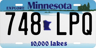 MN license plate 748LPQ