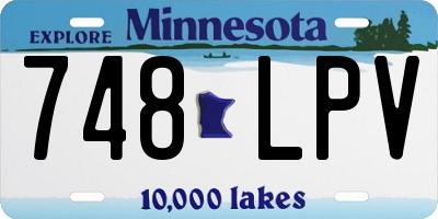 MN license plate 748LPV