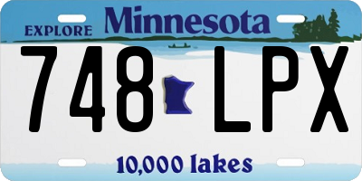MN license plate 748LPX