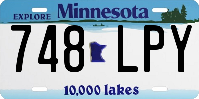 MN license plate 748LPY