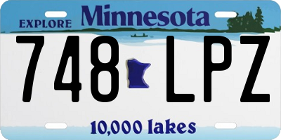 MN license plate 748LPZ