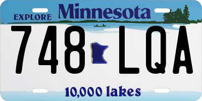 MN license plate 748LQA