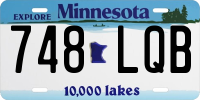 MN license plate 748LQB