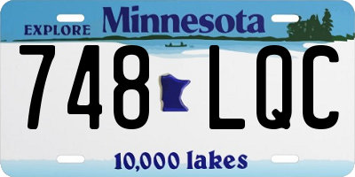 MN license plate 748LQC