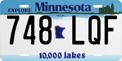 MN license plate 748LQF