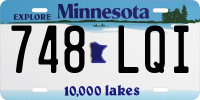 MN license plate 748LQI
