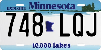 MN license plate 748LQJ