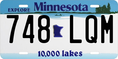 MN license plate 748LQM