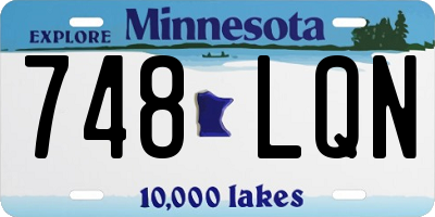 MN license plate 748LQN