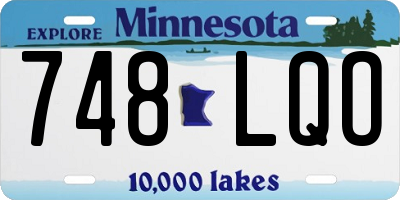 MN license plate 748LQO