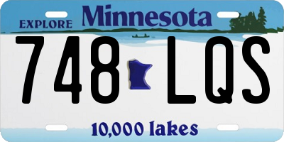 MN license plate 748LQS