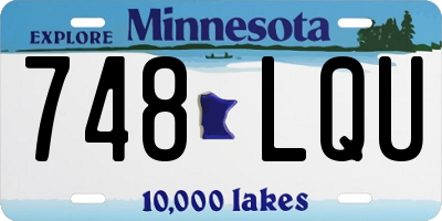 MN license plate 748LQU