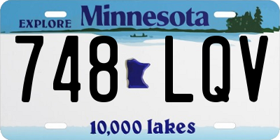 MN license plate 748LQV