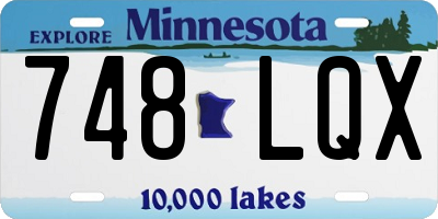 MN license plate 748LQX