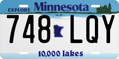 MN license plate 748LQY
