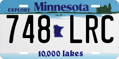 MN license plate 748LRC