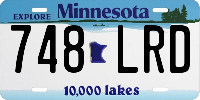 MN license plate 748LRD