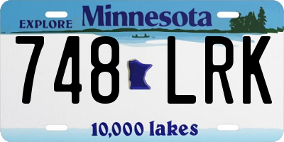 MN license plate 748LRK