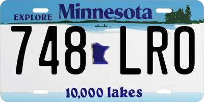 MN license plate 748LRO