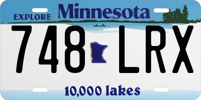 MN license plate 748LRX