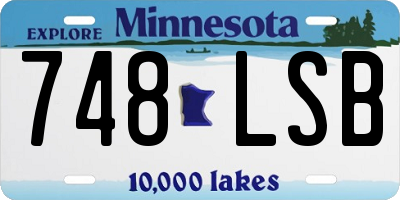 MN license plate 748LSB