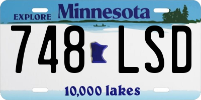 MN license plate 748LSD