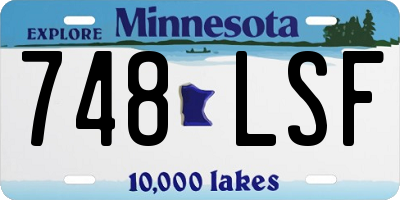 MN license plate 748LSF