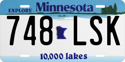 MN license plate 748LSK