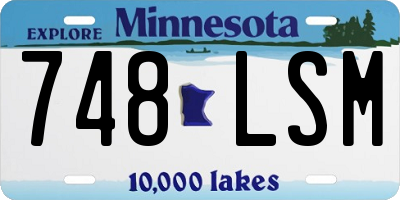 MN license plate 748LSM