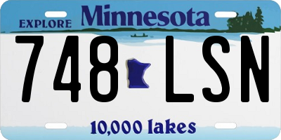 MN license plate 748LSN