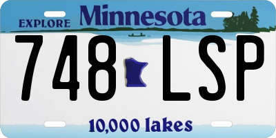 MN license plate 748LSP