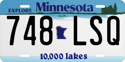 MN license plate 748LSQ