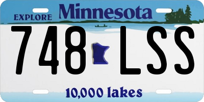 MN license plate 748LSS