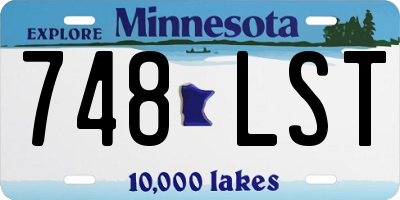 MN license plate 748LST