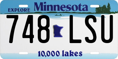 MN license plate 748LSU