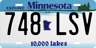 MN license plate 748LSV