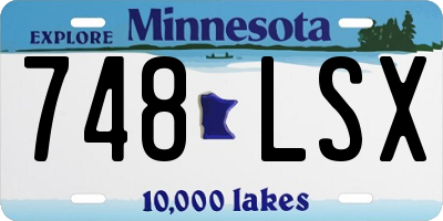 MN license plate 748LSX