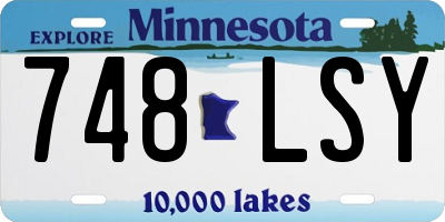 MN license plate 748LSY